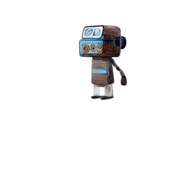 robot, staff, weapon, creature transparent PNG cut-out