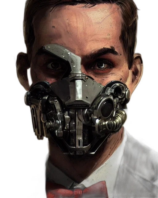 mask, face, robot, concept art transparent PNG cut-out