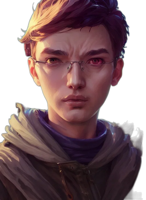 face, staff, mask, fantasy art transparent PNG cut-out