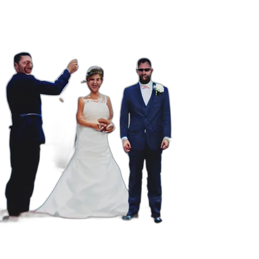 staff, dress, crown, photorealistic transparent PNG cut-out