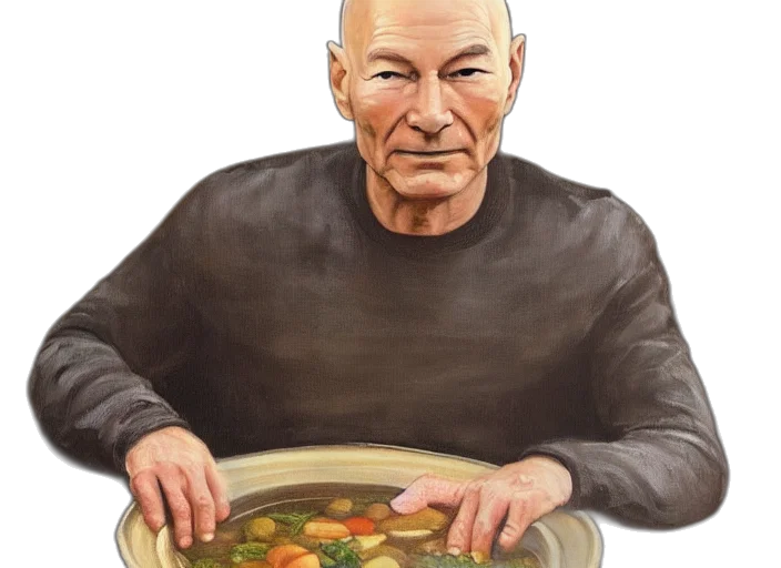 food, face, jacket, photorealistic transparent PNG cut-out