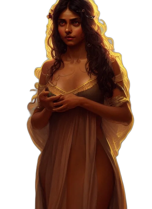 dress, crown, jewelry, fantasy art transparent PNG cut-out