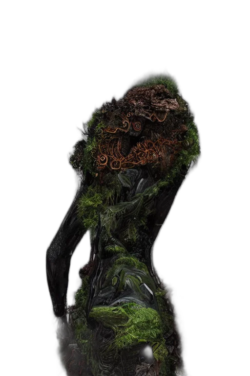 dress, hair, creature, tree transparent PNG cut-out