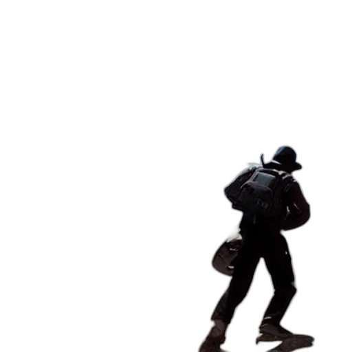 robot, jacket, staff, shoes transparent PNG cut-out
