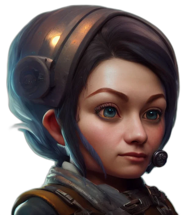 face, robot, staff, concept art transparent PNG cut-out