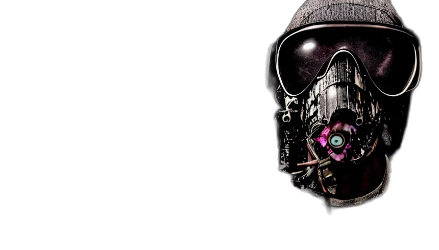 mask, robot, face, weapon transparent PNG cut-out