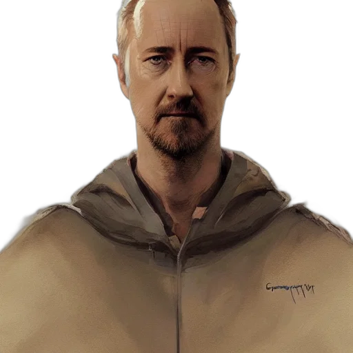 jacket, staff, face, robot transparent PNG cut-out
