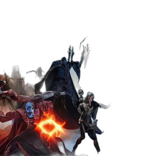 concept art, comic book art, fantasy art, 3d render transparent PNG cut-out