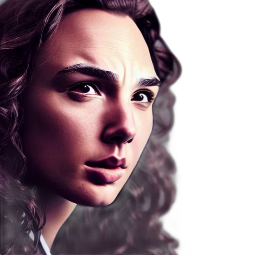 face, crown, photorealistic, comic book art transparent PNG cut-out