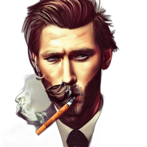 face, staff, comic book art, photorealistic transparent PNG cut-out