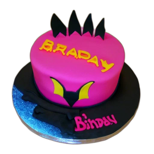 3d render, bat, birthday, cake transparent PNG cut-out