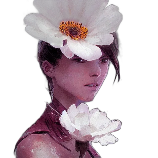 flower, crown, face, mask transparent PNG cut-out