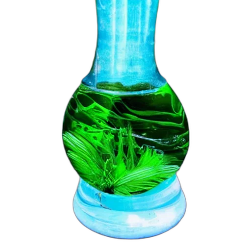 bottle, flower, dress, 3d render transparent PNG cut-out