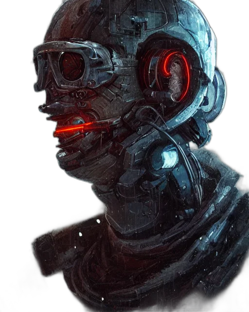 robot, mask, face, creature transparent PNG cut-out