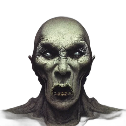 face, mask, creature, staff transparent PNG cut-out