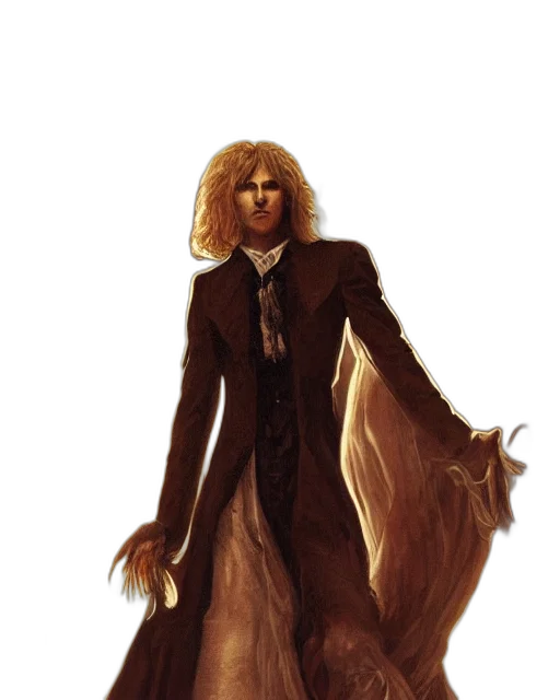 hair, staff, jacket, creature transparent PNG cut-out
