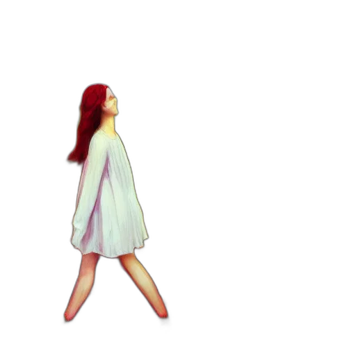 dress, creature, robot, hair transparent PNG cut-out