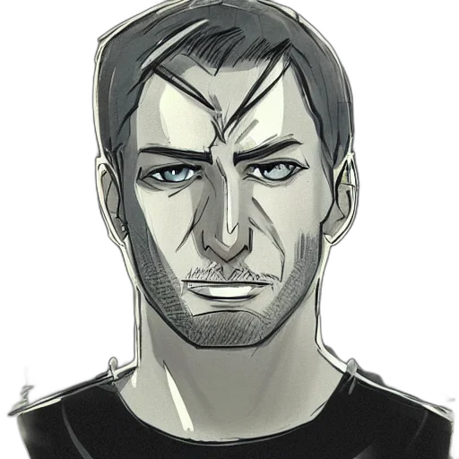 face, mask, staff, comic book art transparent PNG cut-out