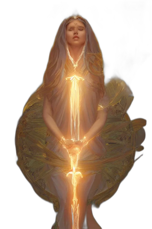 dress, crown, staff, jewelry transparent PNG cut-out