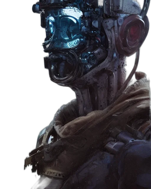 robot, mask, face, creature transparent PNG cut-out