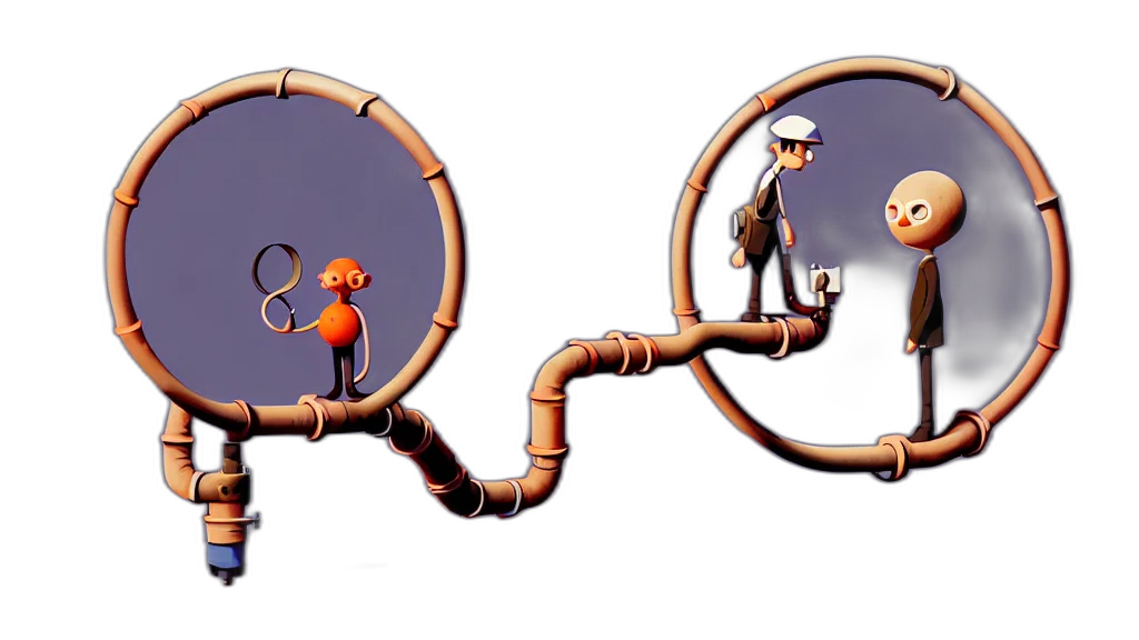 concept art, 3d render, cartoon, looped transparent PNG cut-out