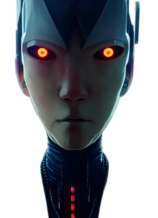 robot, mask, face, staff transparent PNG cut-out