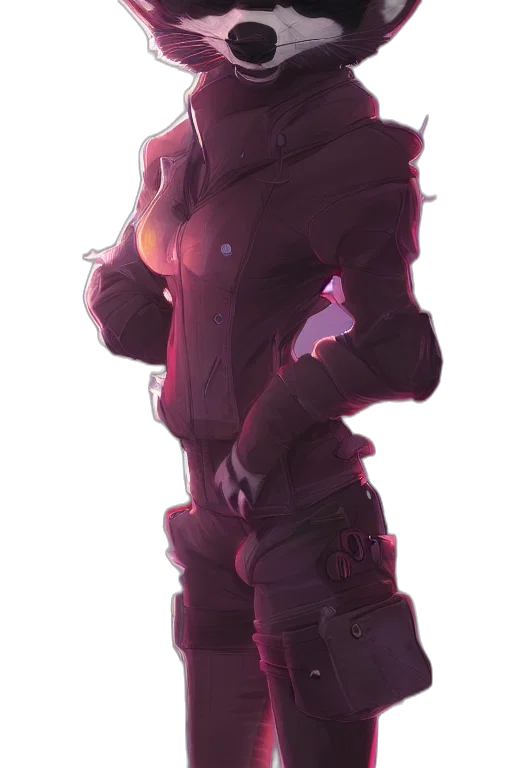 jacket, staff, weapon, robot transparent PNG cut-out