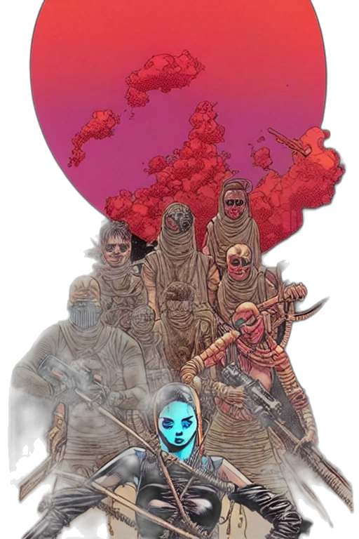 mask, comic book art, concept art, fantasy art transparent PNG cut-out