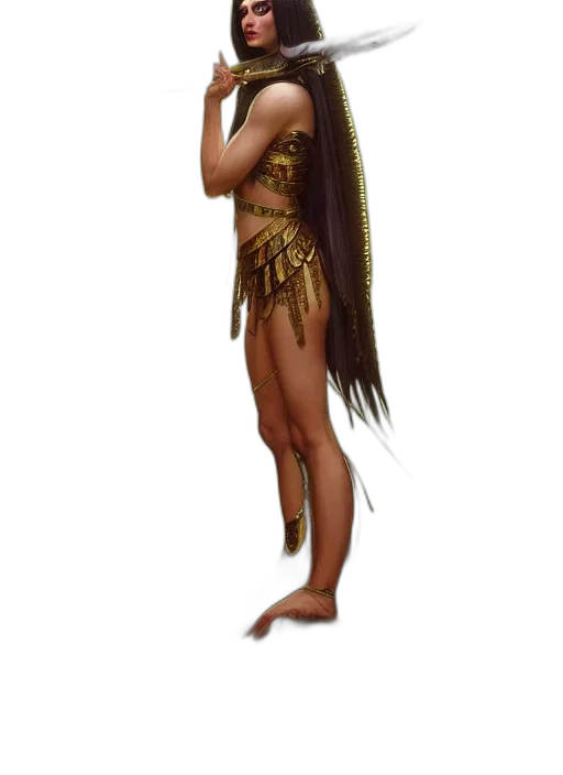 staff, creature, hair, fantasy art transparent PNG cut-out