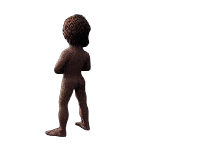 hair, staff, creature, robot transparent PNG cut-out