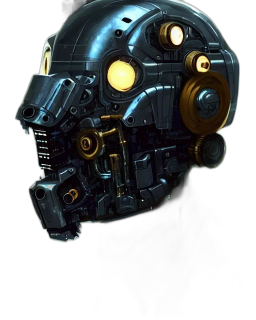 robot, mask, weapon, face transparent PNG cut-out