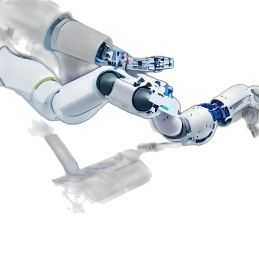 robot, robotic, arm, operating transparent PNG cut-out