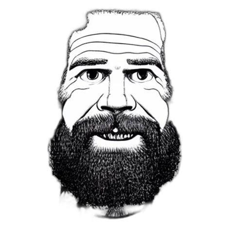 face, cartoon, comic book art, pencil sketch transparent PNG cut-out