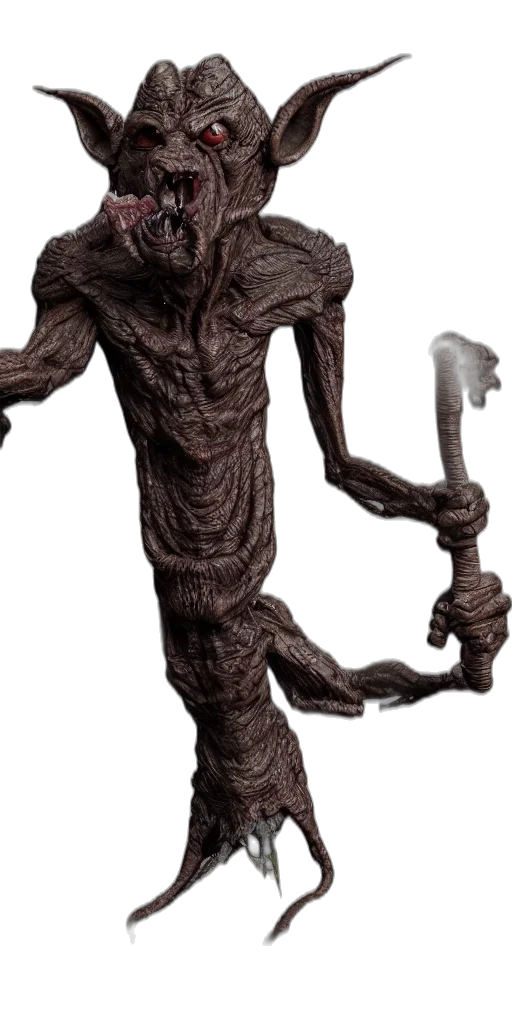 staff, creature, sword, hair transparent PNG cut-out