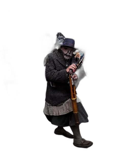 staff, weapon, hat, mask transparent PNG cut-out