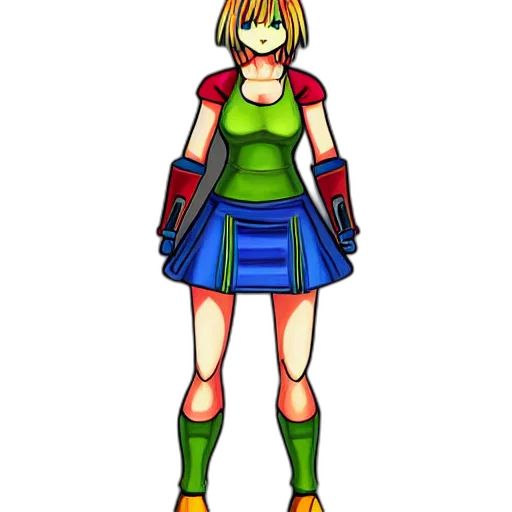 dress, staff, concept art, pixel art transparent PNG cut-out