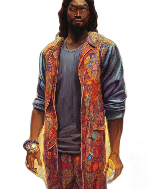 jacket, face, photorealistic, concept art transparent PNG cut-out