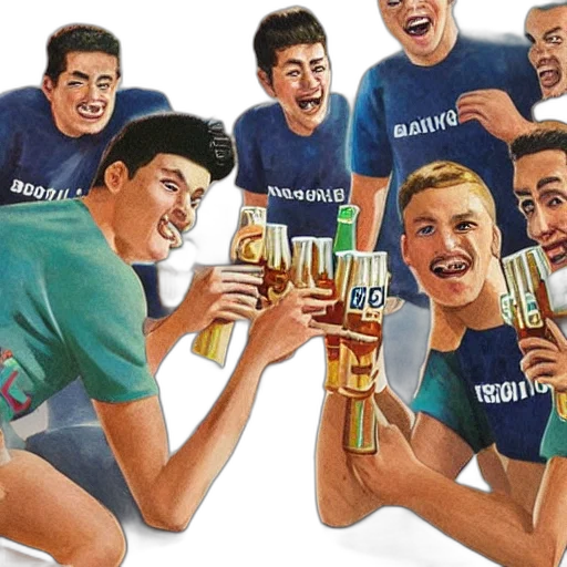 concept art, soccer, team, drinking transparent PNG cut-out