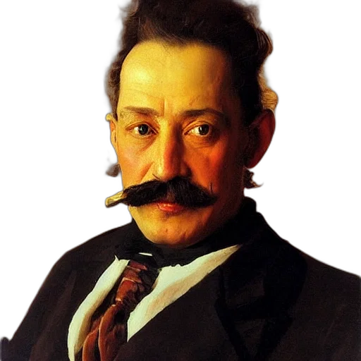 face, staff, photorealistic, oil painting transparent PNG cut-out