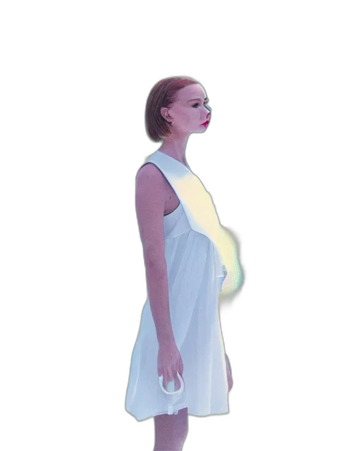 dress, jacket, face, staff transparent PNG cut-out