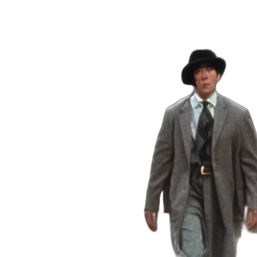 hat, jacket, staff, robot transparent PNG cut-out