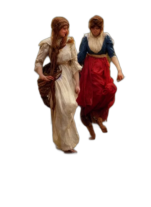 dress, staff, oil painting, concept art transparent PNG cut-out