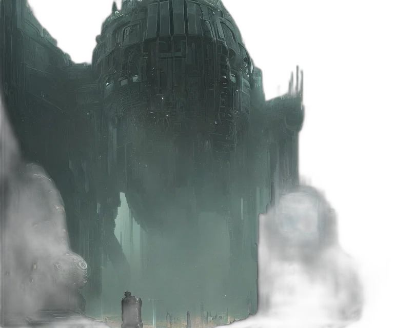 robot, creature, crown, building transparent PNG cut-out