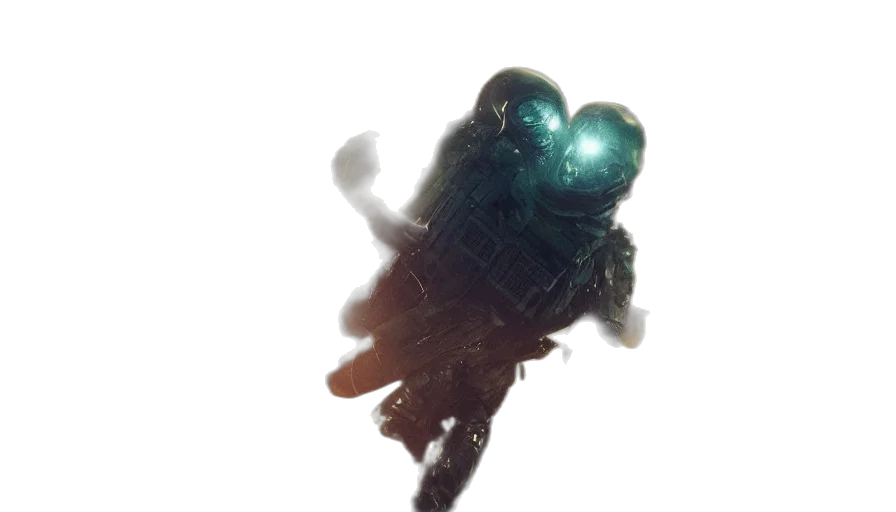 robot, creature, mask, weapon transparent PNG cut-out