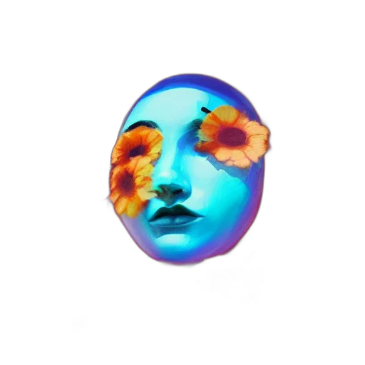 mask, face, flower, creature transparent PNG cut-out