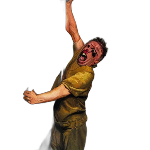 staff, weapon, creature, face transparent PNG cut-out