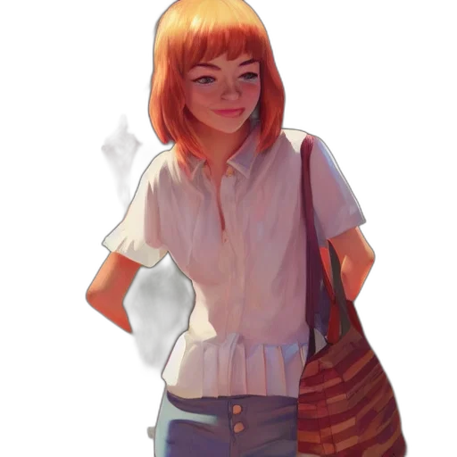 dress, jacket, face, staff transparent PNG cut-out