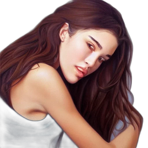 face, jewelry, dress, hair transparent PNG cut-out