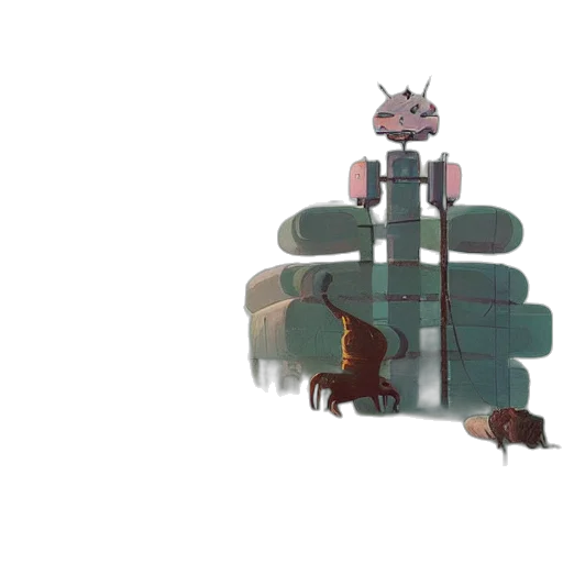 crown, robot, hat, creature transparent PNG cut-out
