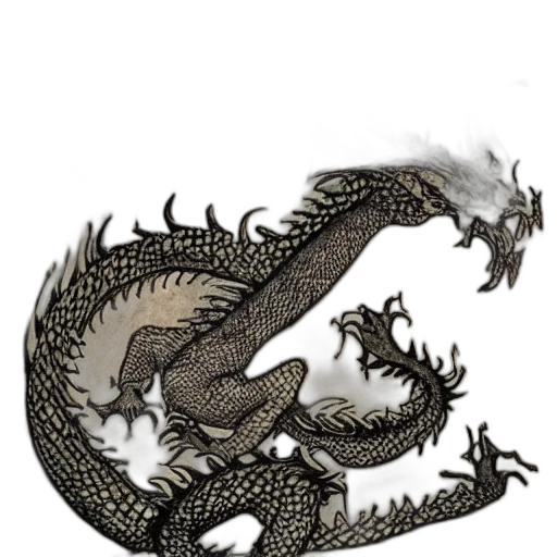 dragon, staff, animal, creature transparent PNG cut-out